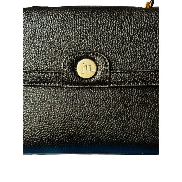 Jessica Moore Essentials‎ Crossbody Bag, Black Pebbled Leather, Compact Design - Picture 3 of 6